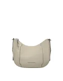 Piquadro Circle kleine Umhängetasche aus Stoff und Leder, beige