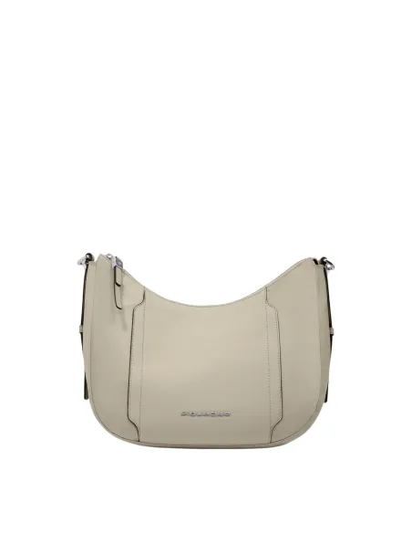 Borsa donna a spallla misura piccola Piquadro Circle, beige