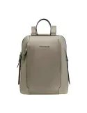 Zaino donna in tessuto e pelle con tasca porta PC da 14 Piquadro Circle, beige