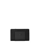 Damen-Geldbörse aus Stoff und Leder mit externem Münzfach mit Reißverschluss Piquadro Circle, schwarz