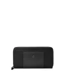 Piquadro Circle women's wallet in fabric and leather with zip closure, black