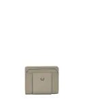 Portafogli donna piccolo in tessuto e pelle Piquadro Circle, beige