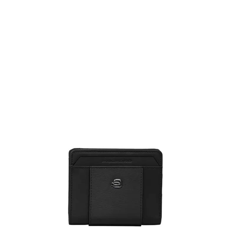 Piquadro Circle kleine Damen-Geldbörse aus Stoff und...