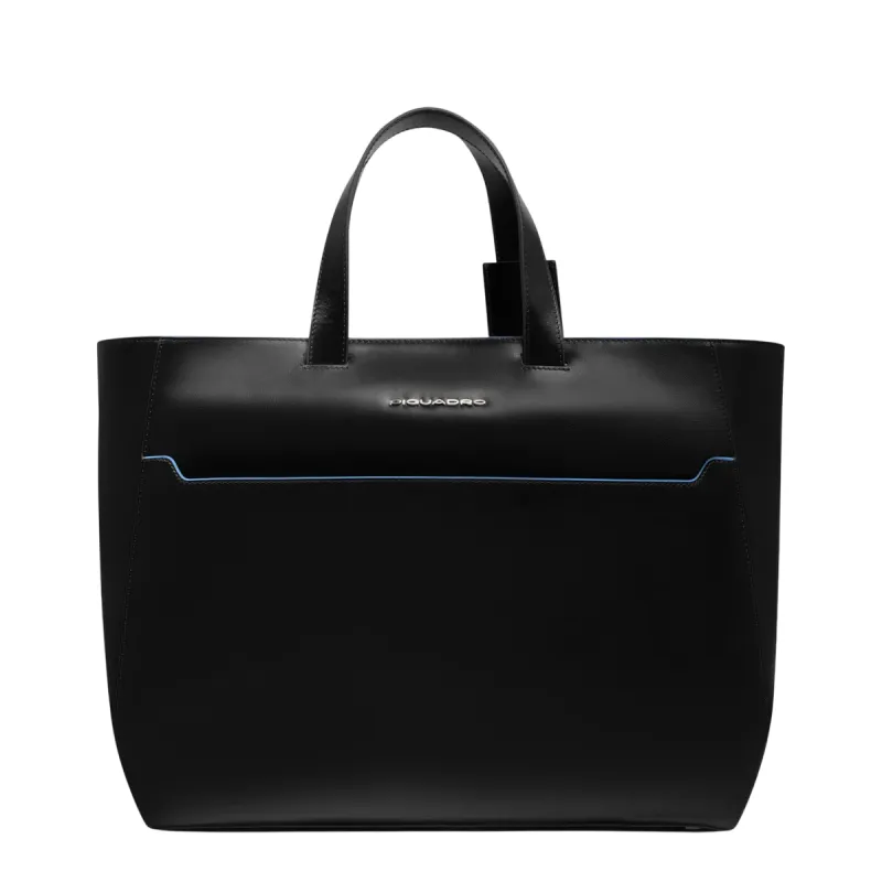 Piquadro Blue Square shopping bag, black