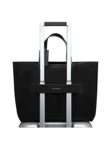 Piquadro Blue Square shopping bag, black