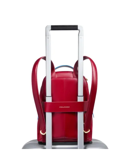 Piquadro Blue Square women's backpack, red