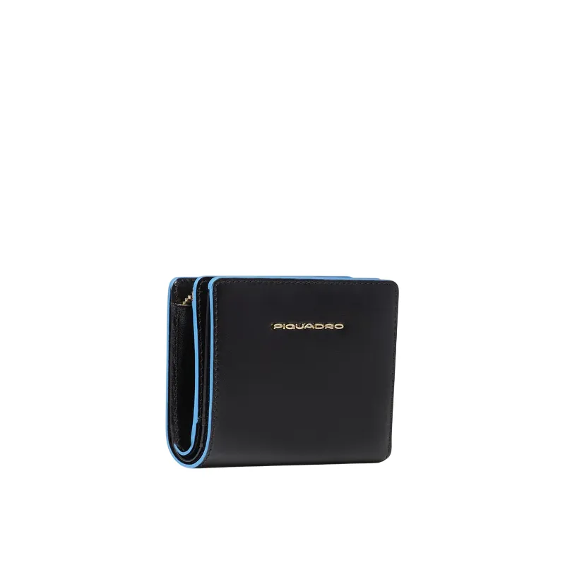 Piquadro Blue Square kleine Damen-Geldbörse, schwarz 2