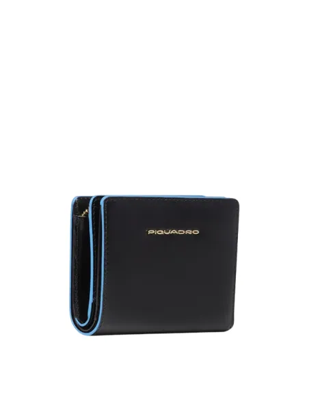 Piquadro Blue Square small women's wallet, black