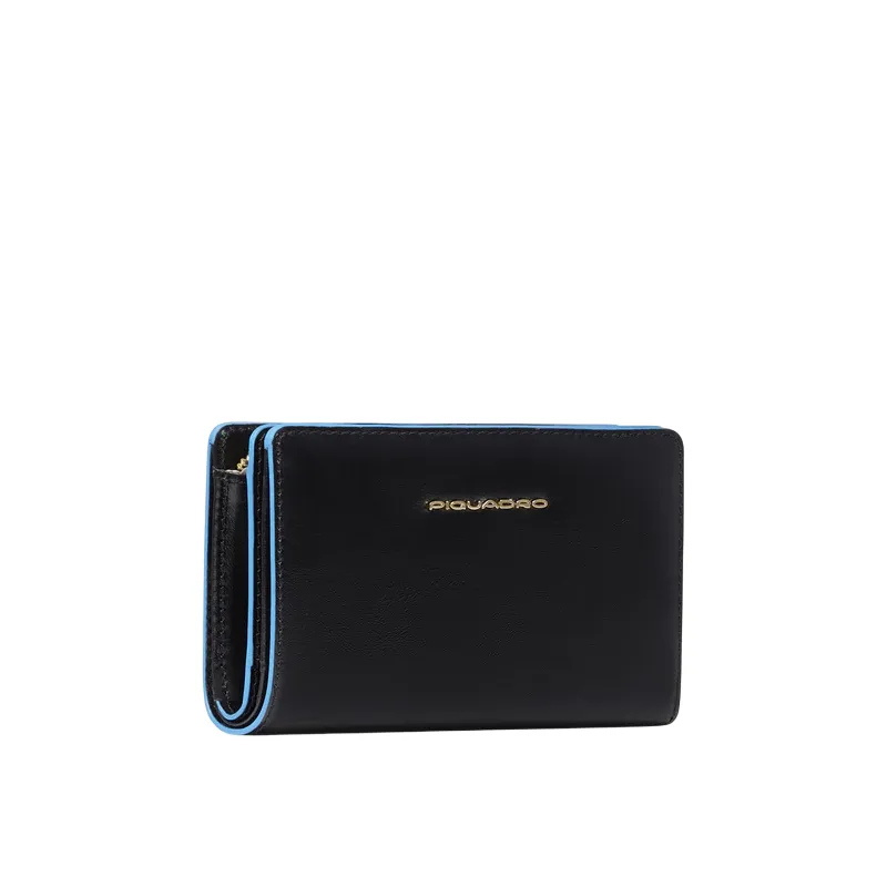 Portafogli donna Piquadro Blue Square con porta monete, nero 2