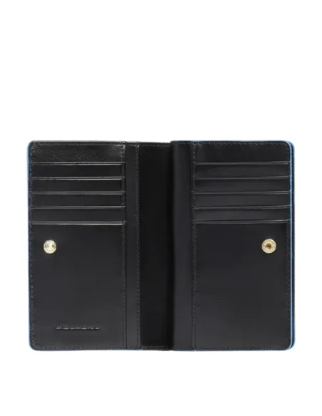 Piquadro Blue Square women's wallet with coin purse, black