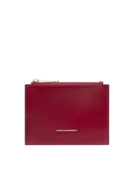 Damen-Münzbeutel mit Kartenfächern Piquadro Blue Square, schwarz