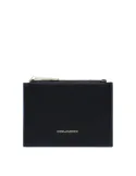 Bustina porta carte di credito con zip per monete Piquadro Blue Square, nera