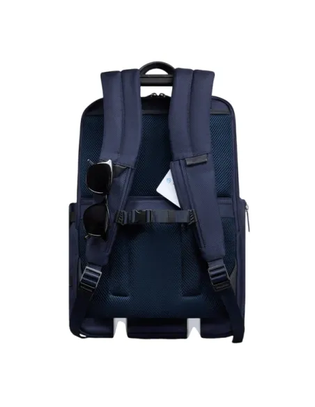 Piquadro Brief2 travel backpack with laptop compartment, blue