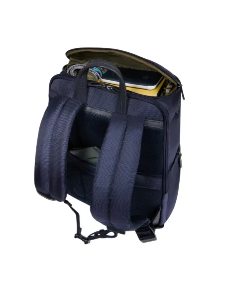 Piquadro Brief2 travel backpack with laptop compartment, blue
