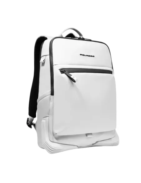 Zaino porta PC da 14 impermeabile Piquadro C2OW, bianco