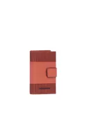 Piquadro PQ Earth Cash and credit card holder in metal and fabric, orange