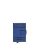 Porta banconote e carte di credito in metallo e tessuto PQ Earth, blu