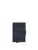 Piquadro PQ Earth Cash and credit card holder in metal and fabric, black