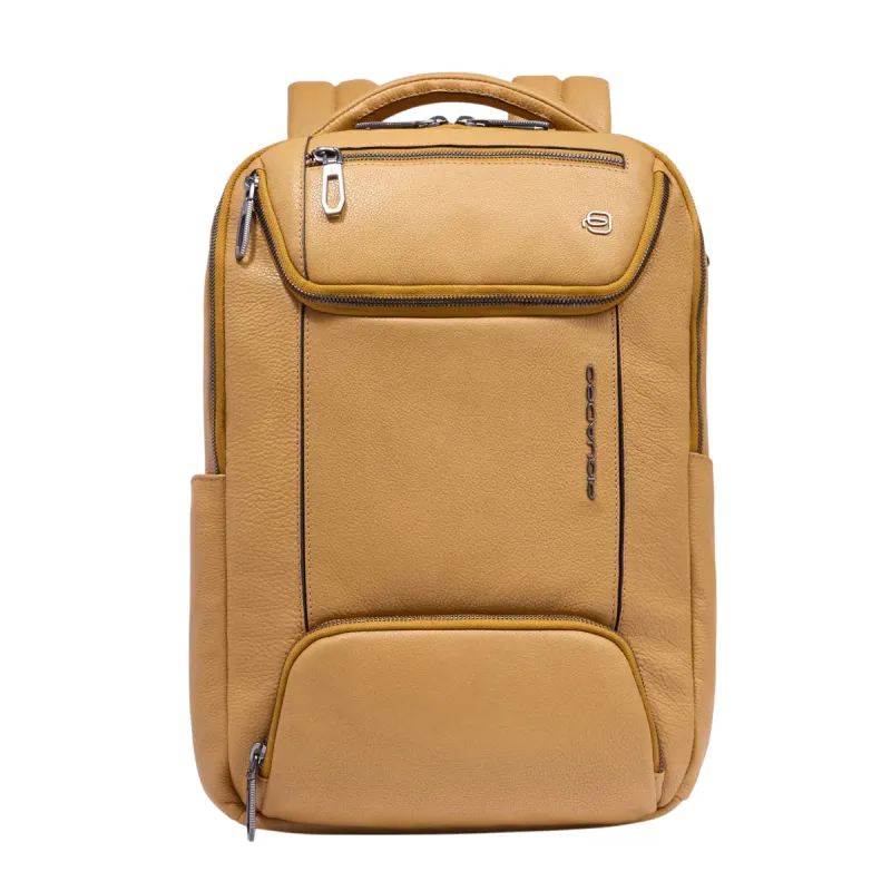 Kleiner Rucksack mit 13.3 Laptopfach Piquadro Cronus, gelb
