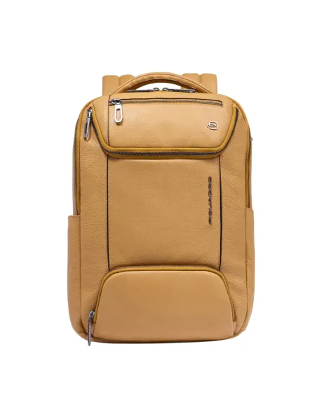 Kleiner Rucksack mit 13.3 Laptopfach Piquadro Cronus, gelb