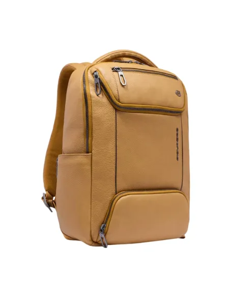 Kleiner Rucksack mit 13.3 Laptopfach Piquadro Cronus, gelb