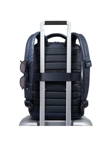 Kleiner Rucksack mit 13.3 Laptopfach Piquadro Cronus, blau