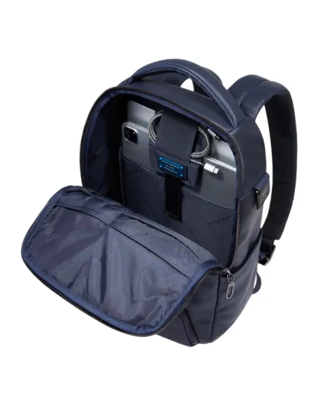 Zaino piccolo con porta pc da 13,3 Piquadro Cronus, blu
