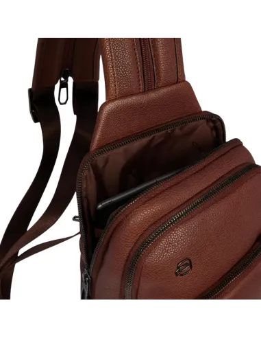 Piquadro Cronus leather mono sling...
