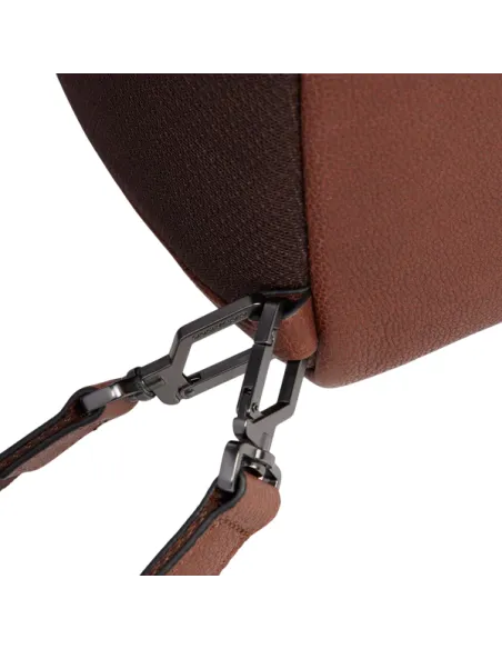 Piquadro Cronus leather mono sling bag/backpack, brown