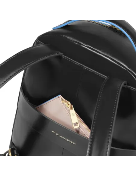 Piquadro Blue Square Damen-Rucksack, schwarz