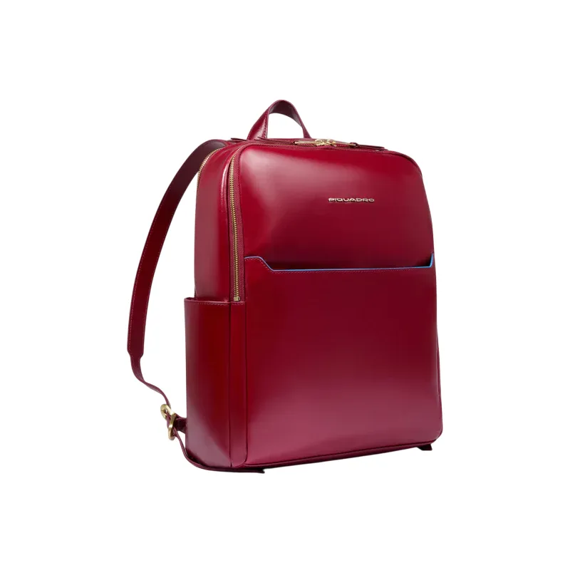 Zaino donna porta pc da 14 Piquadro Blue Square, rosso 2