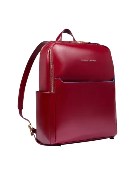 Piquadro Blue Square 14 laptop backpack for women, red