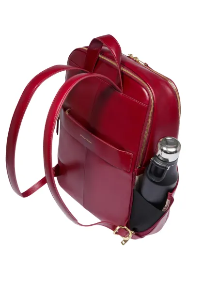 Zaino donna porta pc da 14 Piquadro Blue Square, rosso