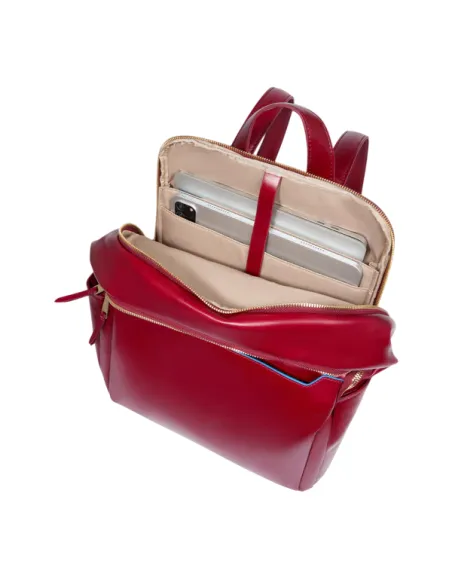 Piquadro Blue Square 14 Laptop-Rucksack für Frauen, rot