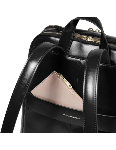 Piquadro Blue Square 14 Laptop-Rucksack für Frauen, schwarz