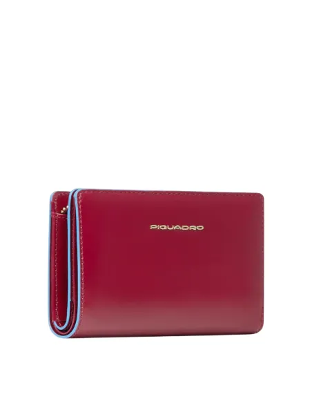 Portafogli donna Piquadro Blue Square con porta monete, rosso