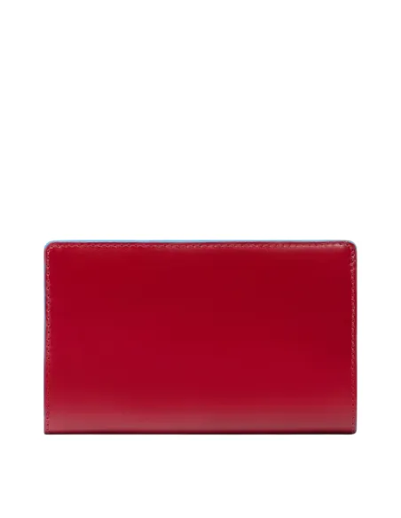 Piquadro Blue Square women's wallet with coin purse, red