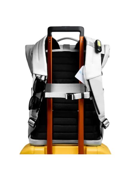 Piquadro Roll-Top computer backpack, white