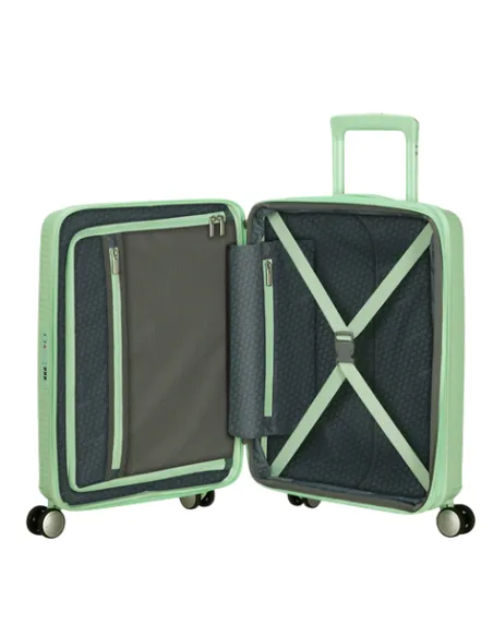 Erweiterbarer 55 cm Trolley American Tourister Soundbox, Pastel Green