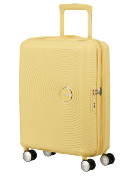 Trolley 55 cm espandibile American Tourister Soundbox, Pastel Yellow