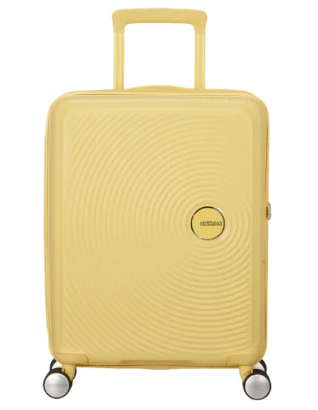Erweiterbarer 55 cm Trolley American Tourister Soundbox, Pastel Yellow