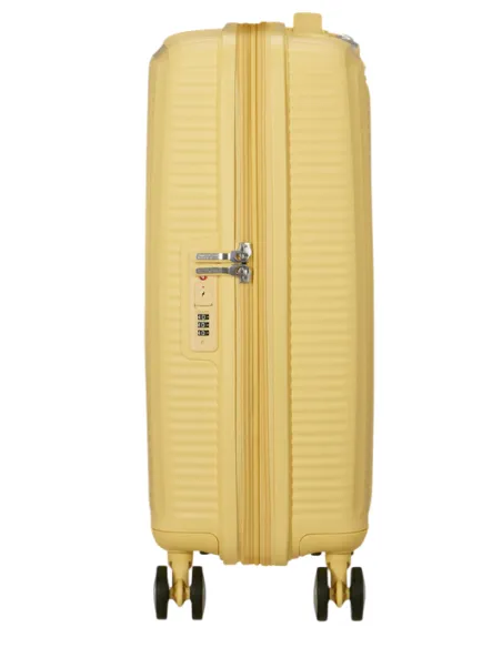 Erweiterbarer 55 cm Trolley American Tourister Soundbox, Pastel Yellow