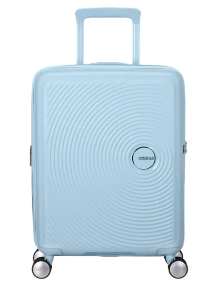 American Tourister Soundbox 55 cm expandable trolley, Pastel Blue