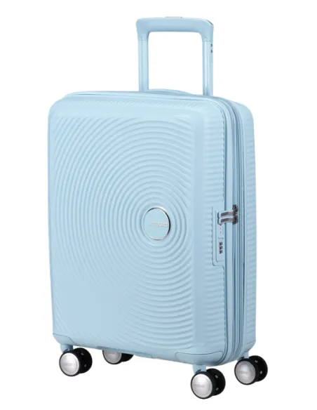 American Tourister Soundbox 55 cm expandable trolley, Pastel Blue