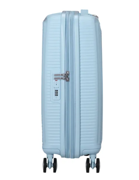 Trolley 55 cm espandibile American Tourister Soundbox, Pastel Blue