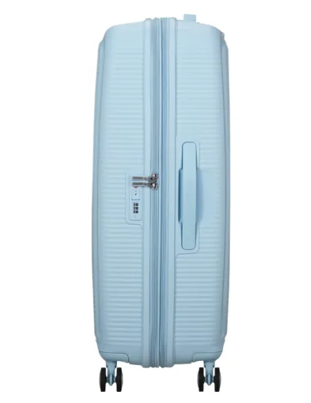 Trolley Grande espandibile American Tourister SoundBox, Pastel Blue