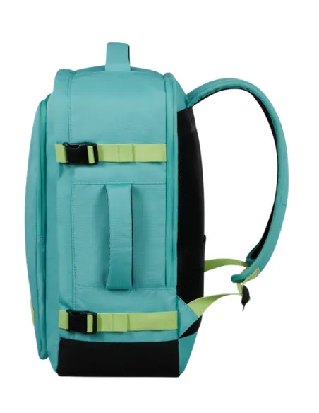 American Tourister Take2Cabin Medium-sized travel backpack with laptop holder, Dusty Turquoise-Lime