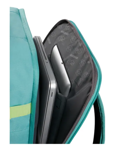 American Tourister Take2Cabin Medium-sized travel backpack with laptop holder, Dusty Turquoise-Lime