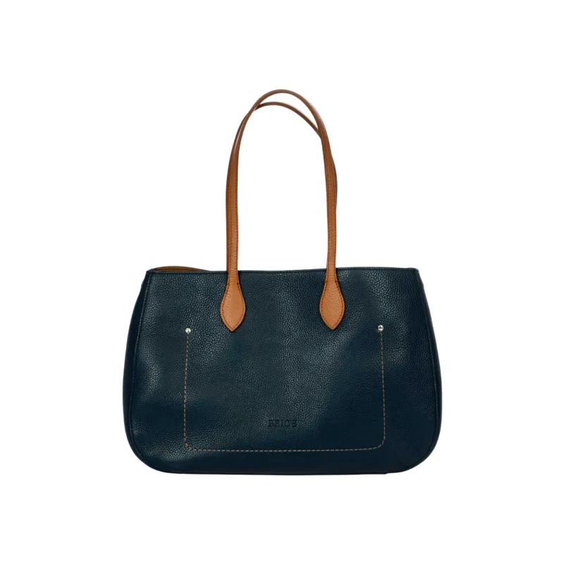 Shopping in pelle Brics Gondola, blu