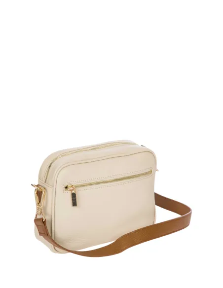 Borsa a tracolla Brics Magnolia, panna-cuoio
